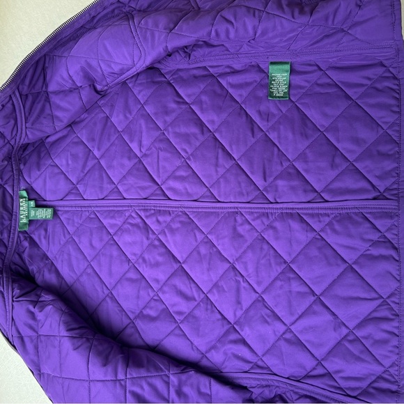 Ralph Lauren Purple Quilted Jacket Women’s Size MP - Picture 4 of 8
